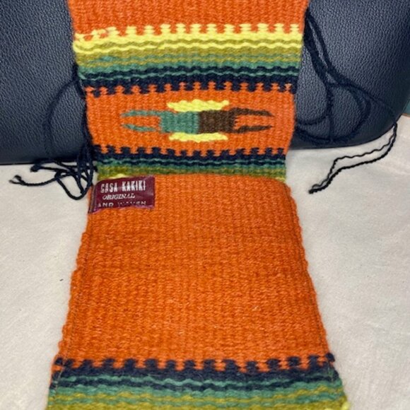 Vintage 70s CASA KAKIKI Hand Woven Native American El Paso Texas Belt Bag Pouch - Picture 5 of 9